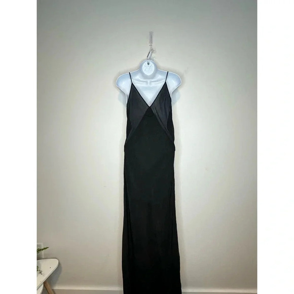 90's Vintage Jean Paul Gaultier Silk Maxi Slip Dress Sheer Y2K SIZE 10 - Picture 3 of 8